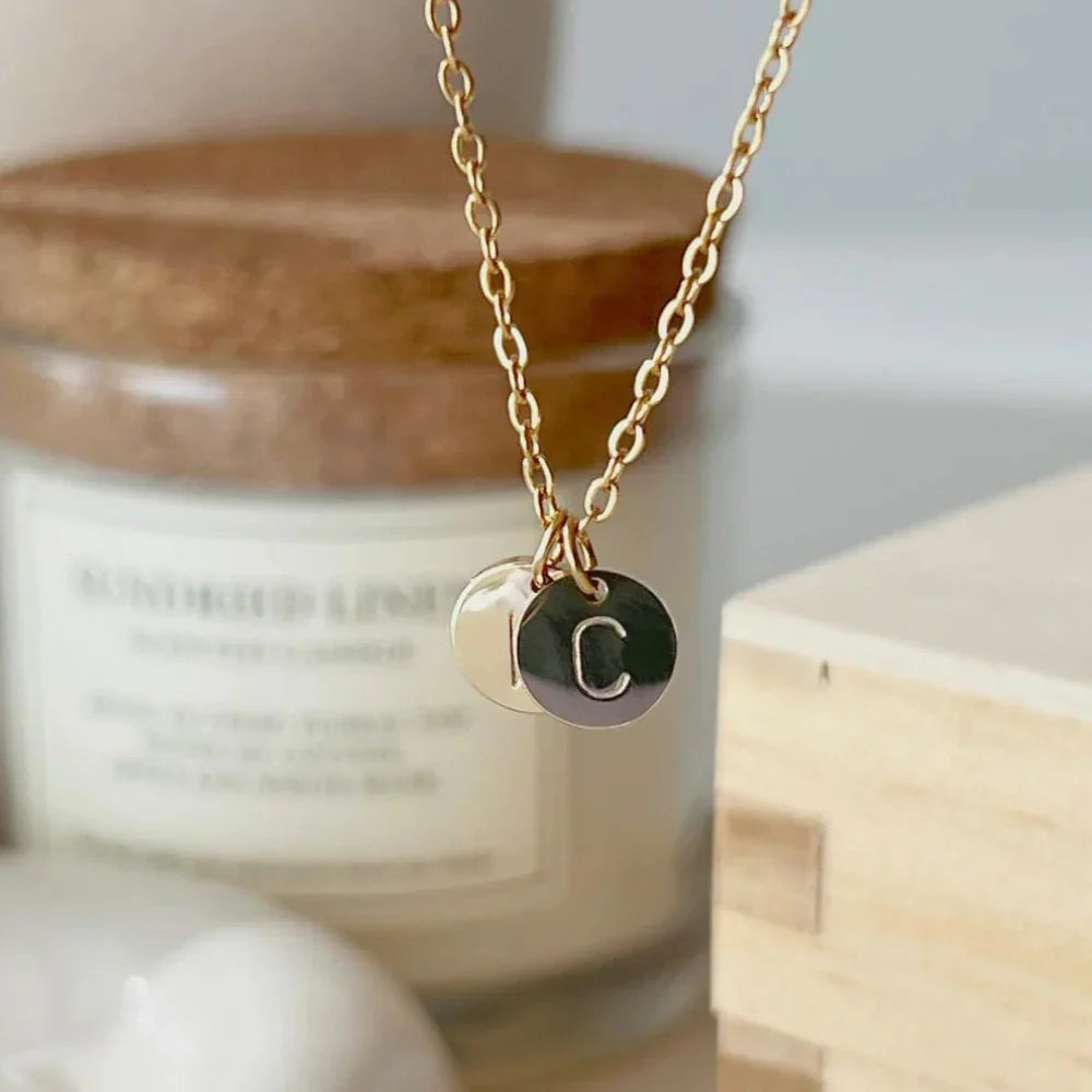 Custom Initial Coin Necklace