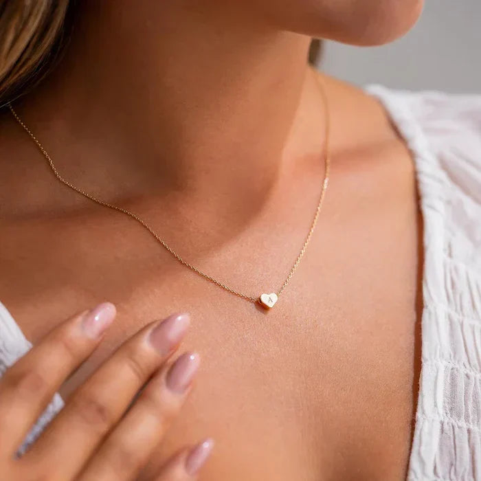 Heart Initial Necklace